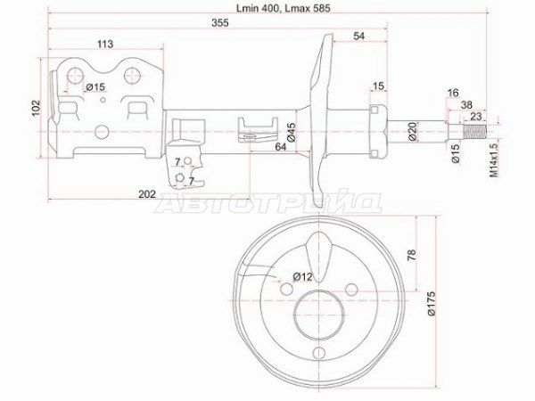 Стойка передняя Toyota Prius