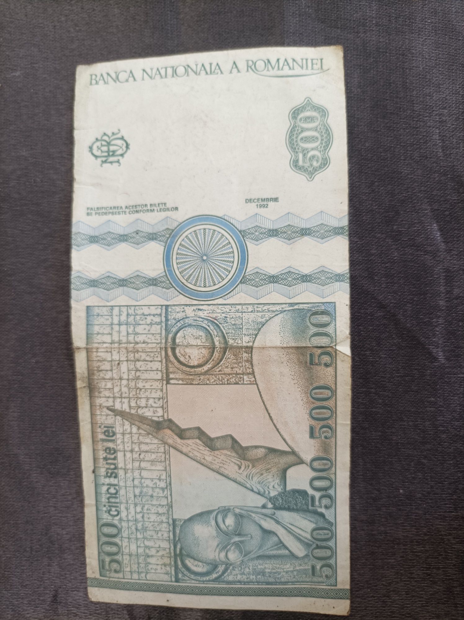 Bancnota 500 lei dec 1992 seria C.