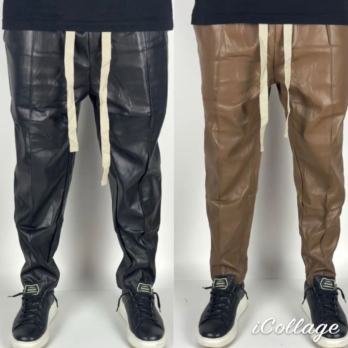 Pantaloni Piele cu șireturi lungi! Calitate premium!
