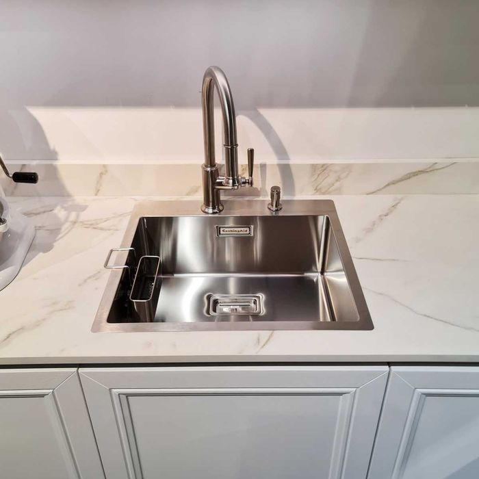 Chiuveta bucatarie inox CookingAid BOX LUX 57 + ventil automat 55*50cm