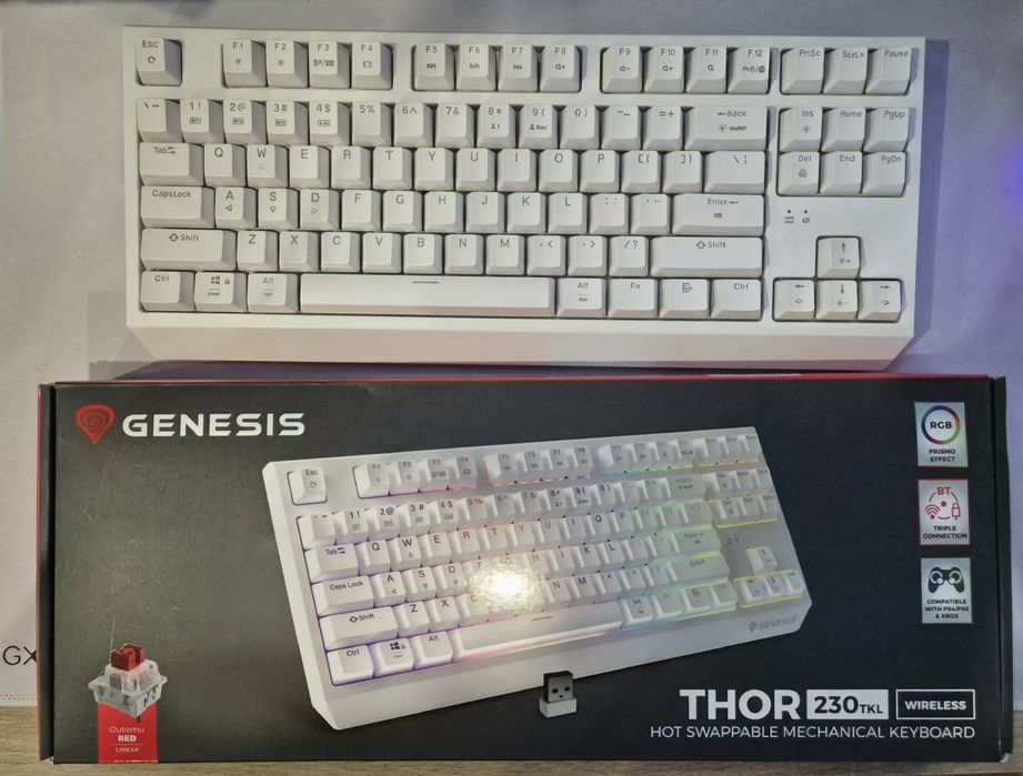 Genesis Thor 230 TKL Wireless US White