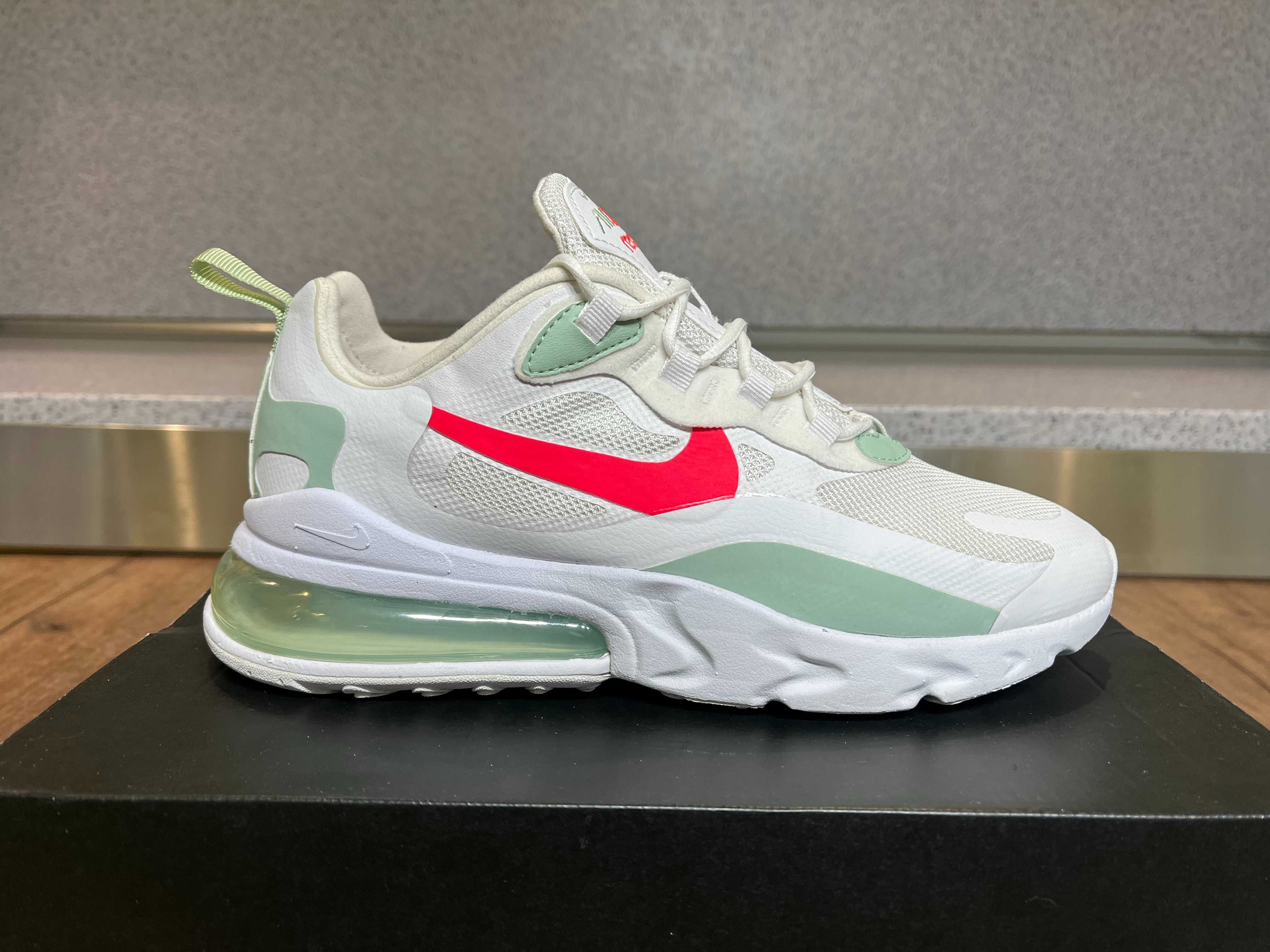 ОРИГИНАЛНИ *** Nike Air Max 270 React 'White Pistachio Crimson'