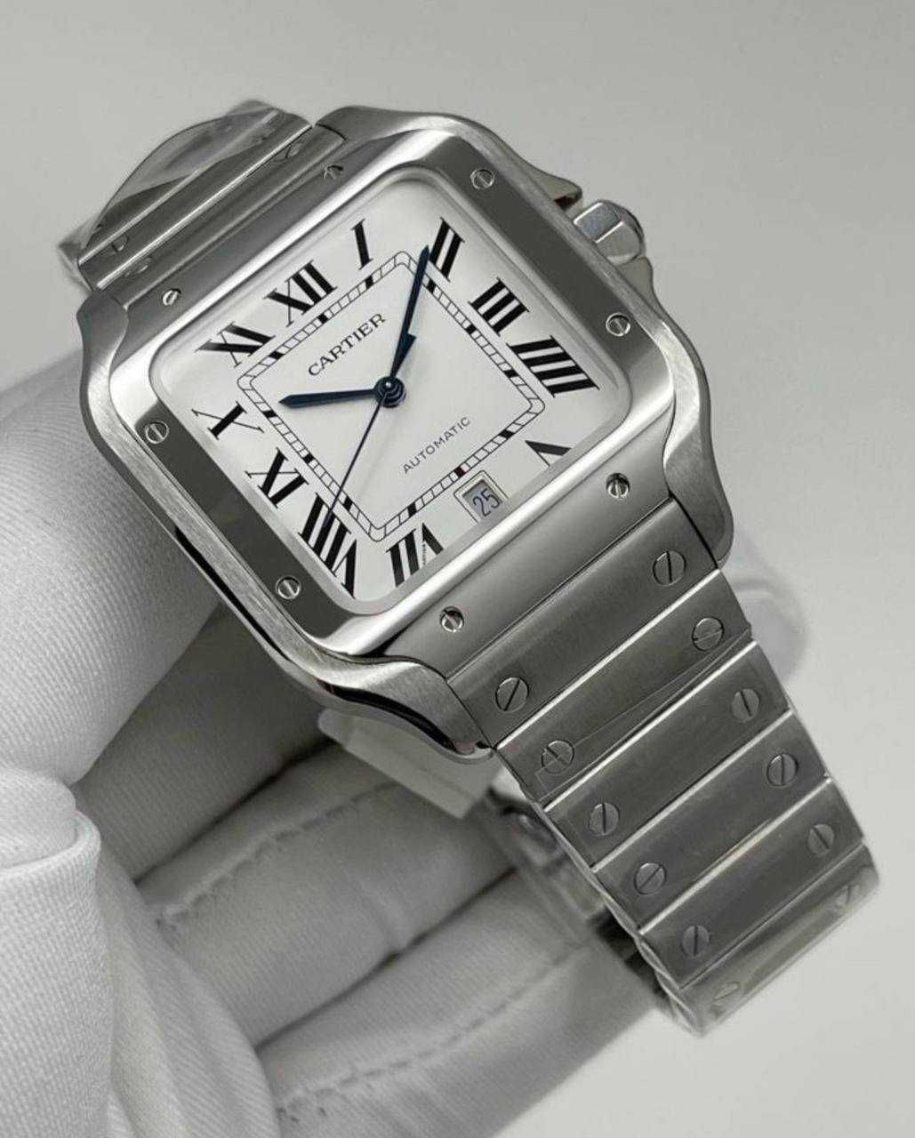 CARTIER Santos de Cartier Silver Dial AT Men's Watch