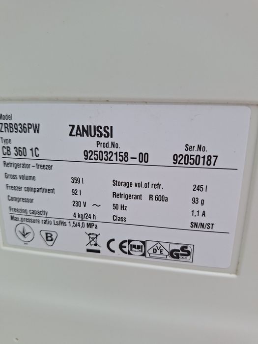 Combina frigorifica ZANUSSI