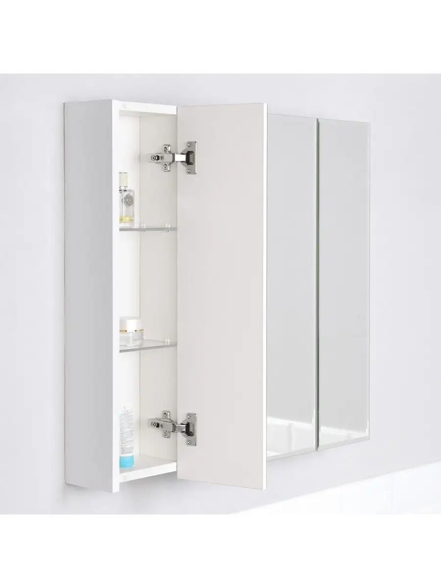Зеркальный шкаф - трельяж для ванной комнаты
Зеркальный шкаф White 75