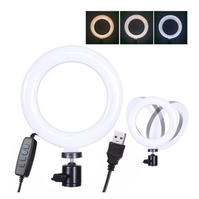 USB Лед Ринг Нощна Лампа / USB Clip Ring Light