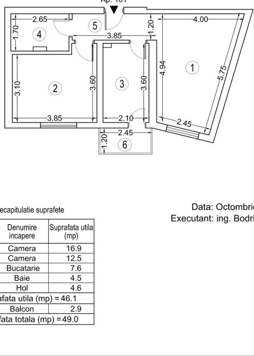 Proprietar-2 cam, Grozavesti/Politehnica ( Regie Residence) , 49m2