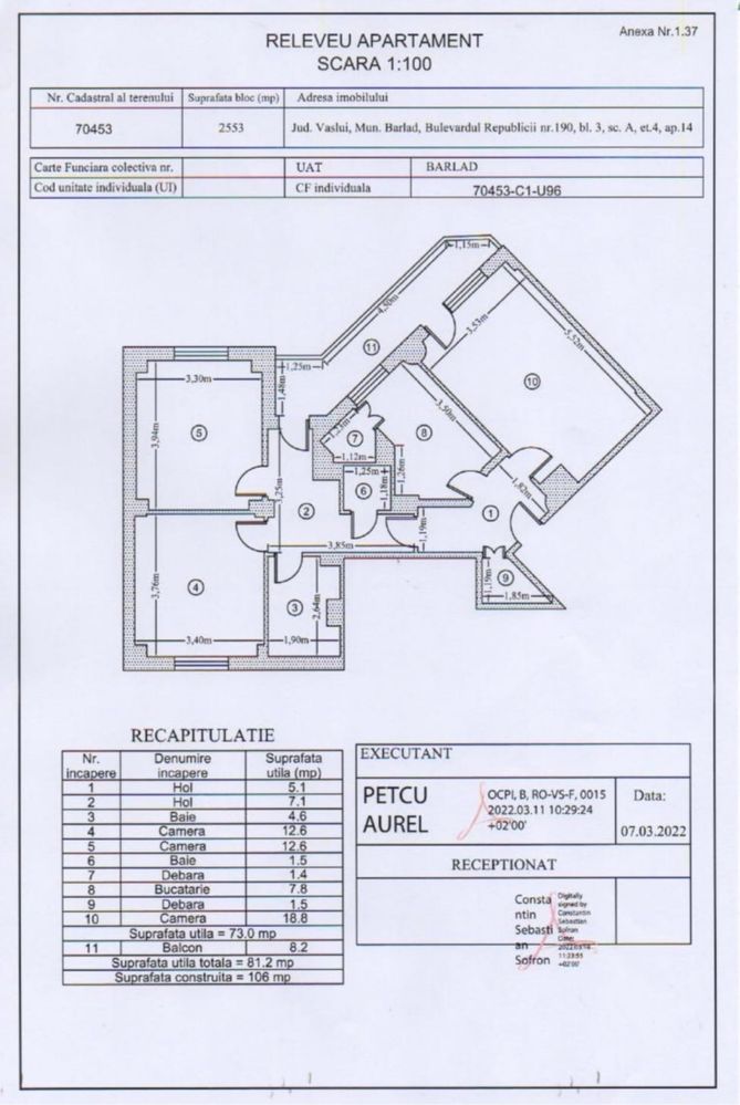 Apartament 3 camere