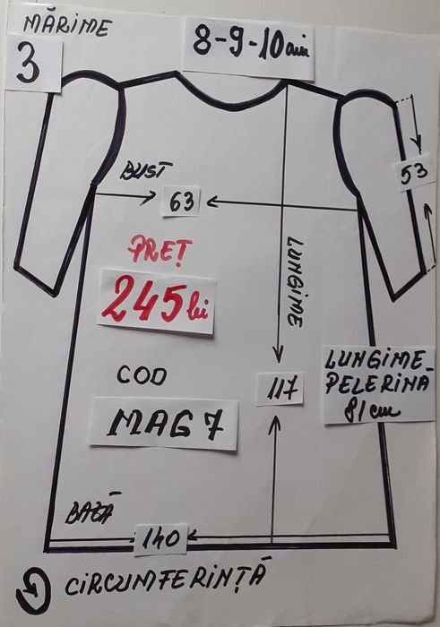 Costum Mag pentru copii  5-6-7-8-9-10 ani