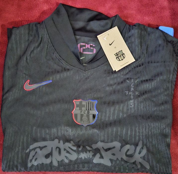 Tricou fotbal Barcelona x Travis Scott Lamine Yamal 19 Marimea XL Slim