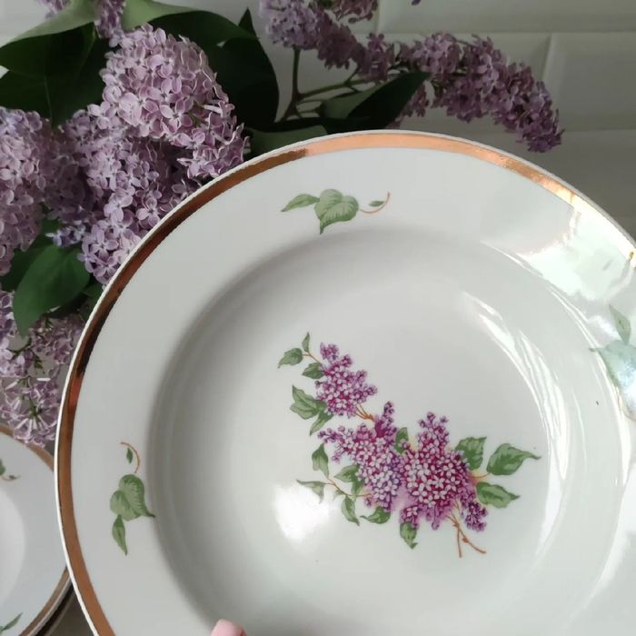 Тарелка сирень дулево
