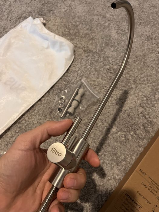 Baterie modernă satinat inox – nouă, cu cartuș ceramic (de la Filtro)