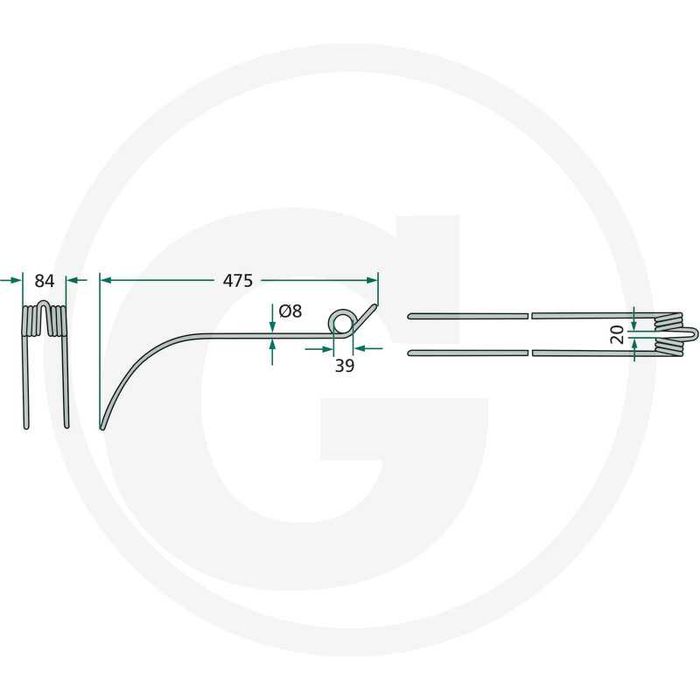 Gheara grebla, Deget grebla, Colt grebla CLAAS/VICON/PZ
