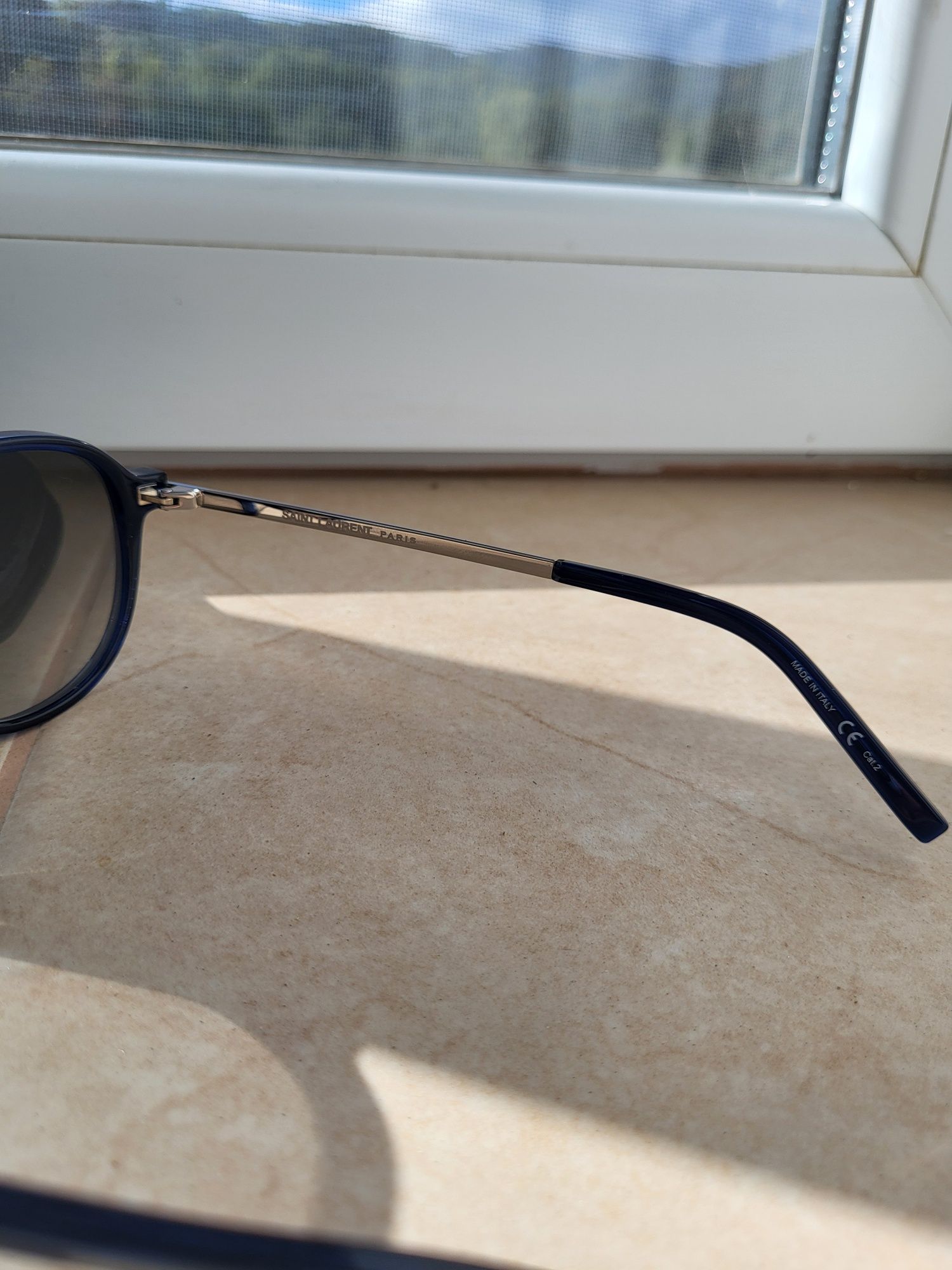 Слънчеви очила Saint Laurent SL 113/F 004 Blue Silver