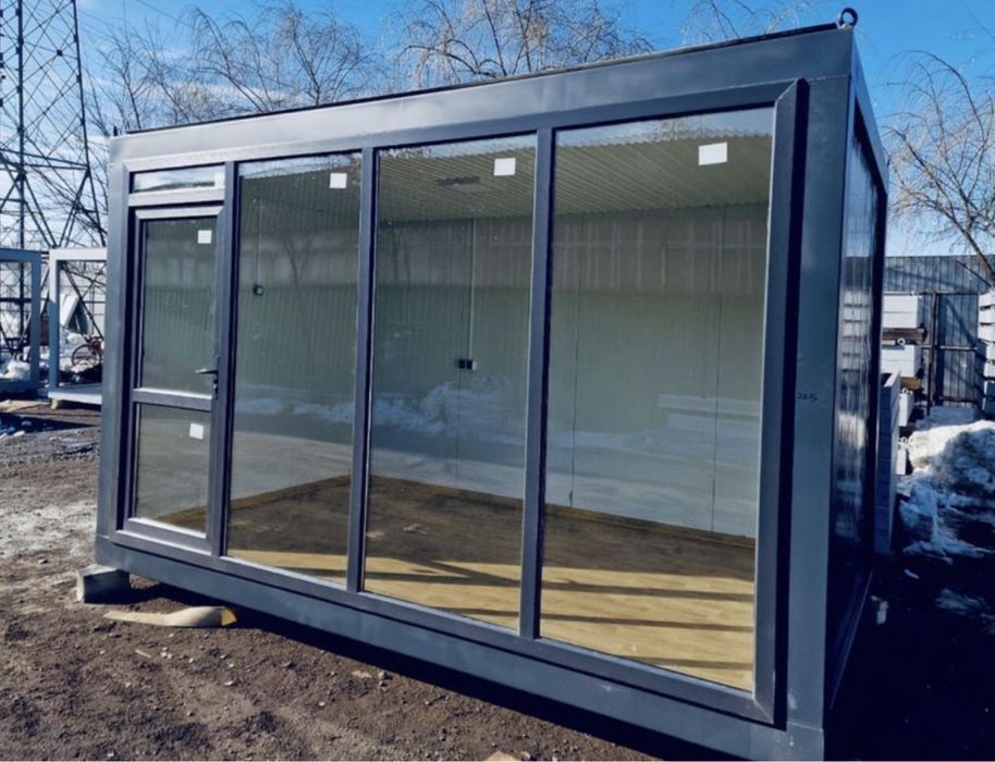 Container modular cu vitrina container de depozitare