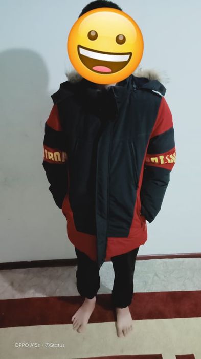 Детский куртка красный 156