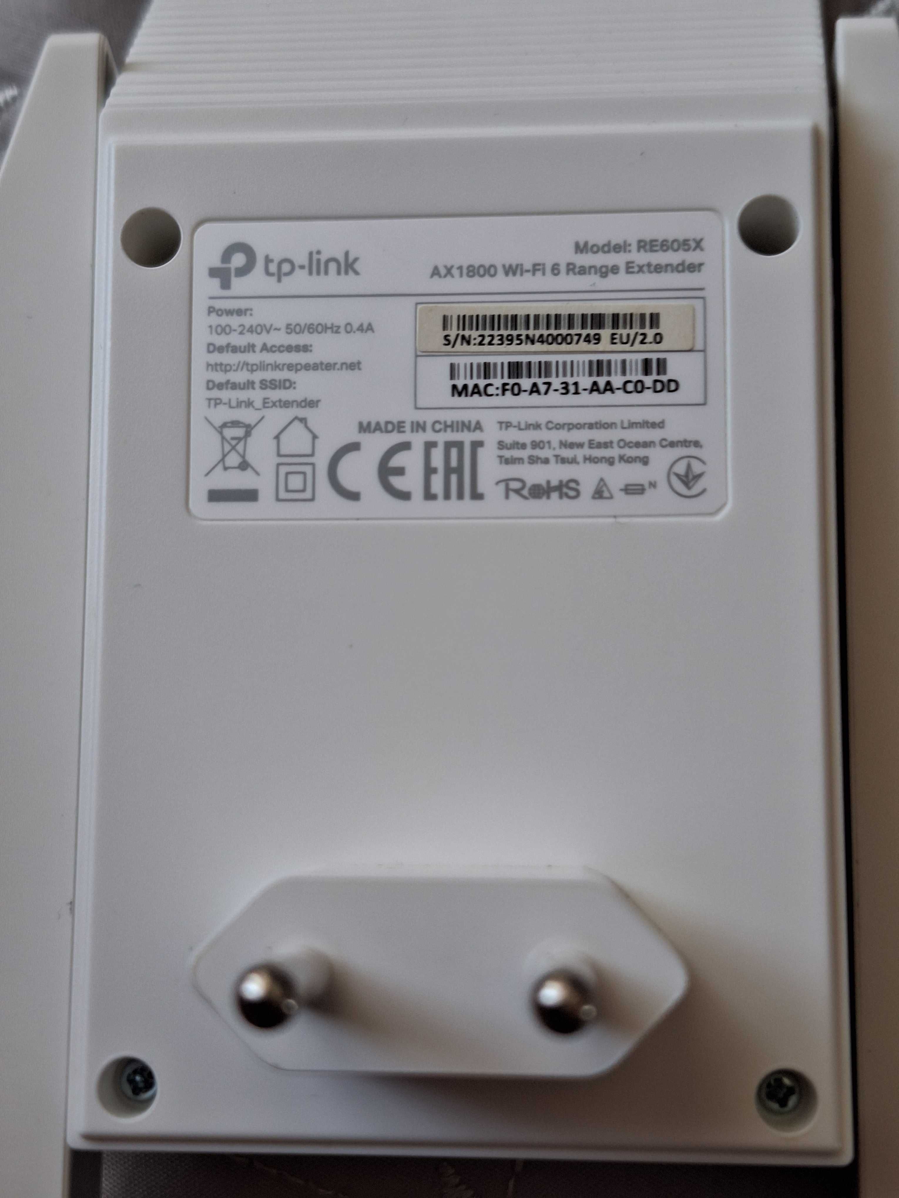 Wireless Range Extender TP-LINK RE605X WIFI 6