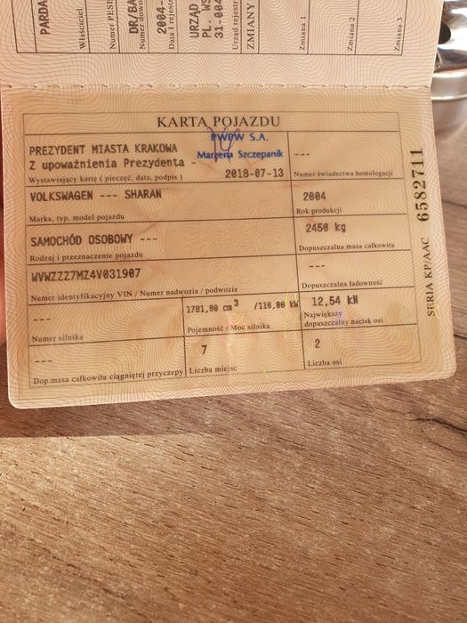 ШАРАН 2004 г. 1.8 т гас бенэип