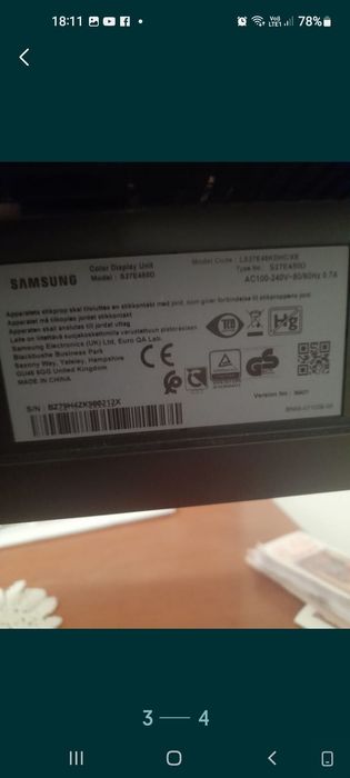 Monitor Samsung diag.70