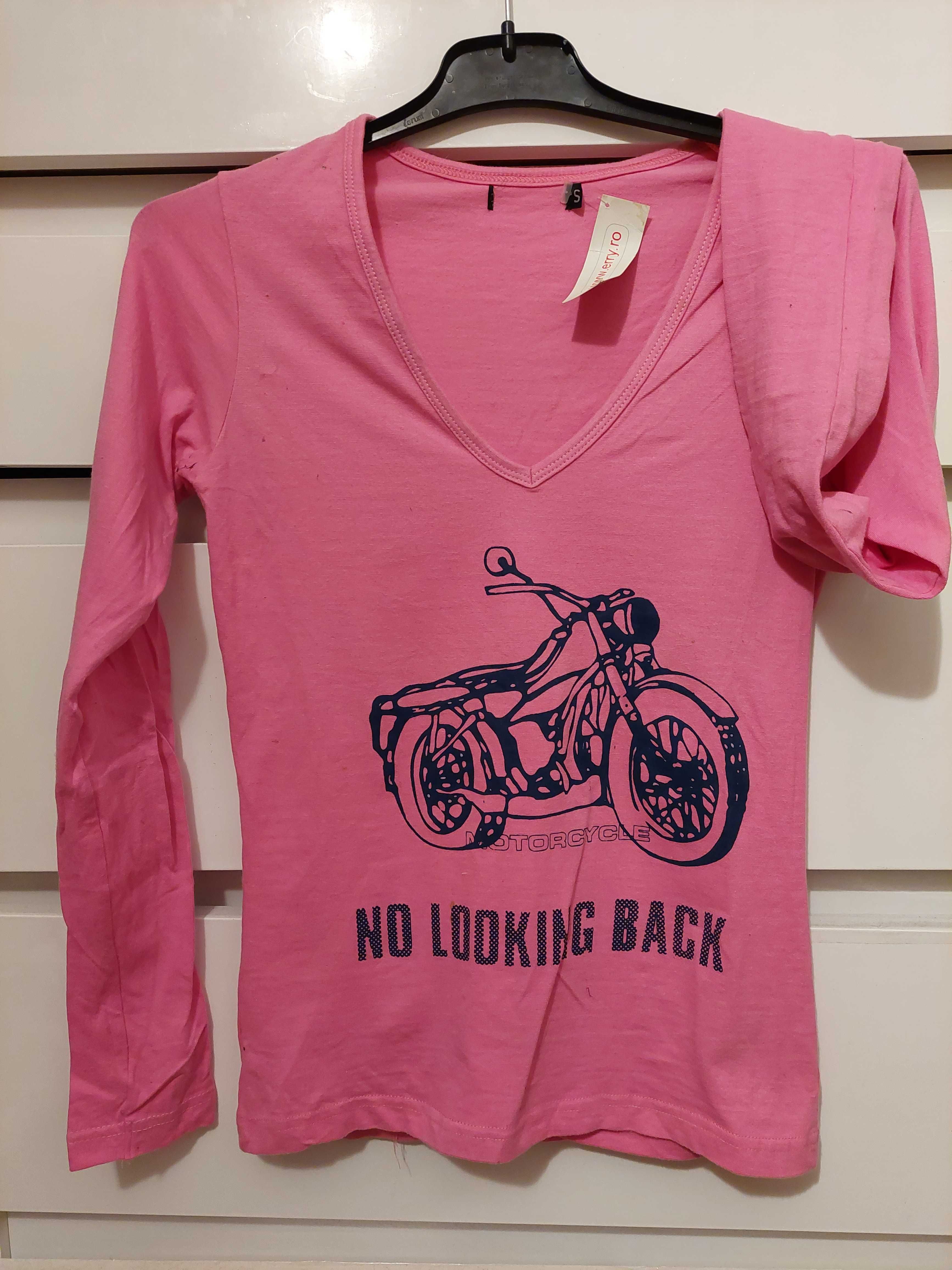 Bluza roz Biker, noua cu eticheta TRANSPORT GRATUIT