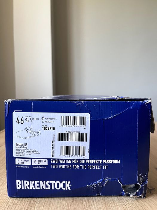 Birkenstock Чехли Boston (Concrete Gray) Размер 46
