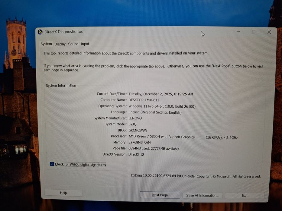 Lenovo Legion 5 Pro Amd Ryzen 7 5800H RTX3060 32GB Ram