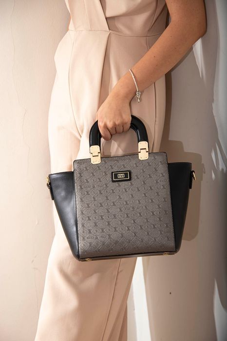 НОВО! ЛИКВИДАЦИЯ! Голяма твърда дамска чанта Silver&Polo