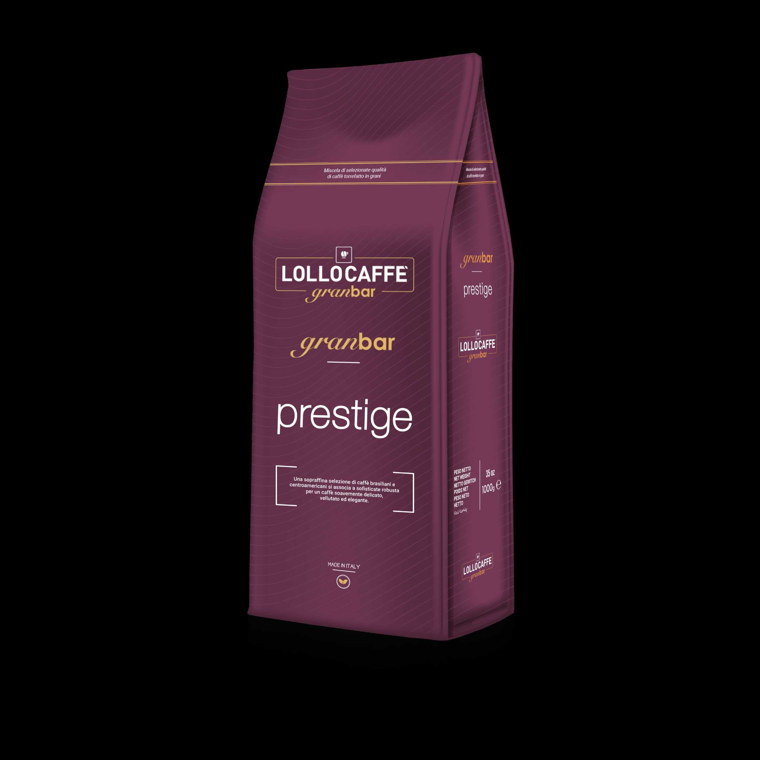 Кафе на зърна "GRANBAR" на марката Lollo Caffé, 1kg.