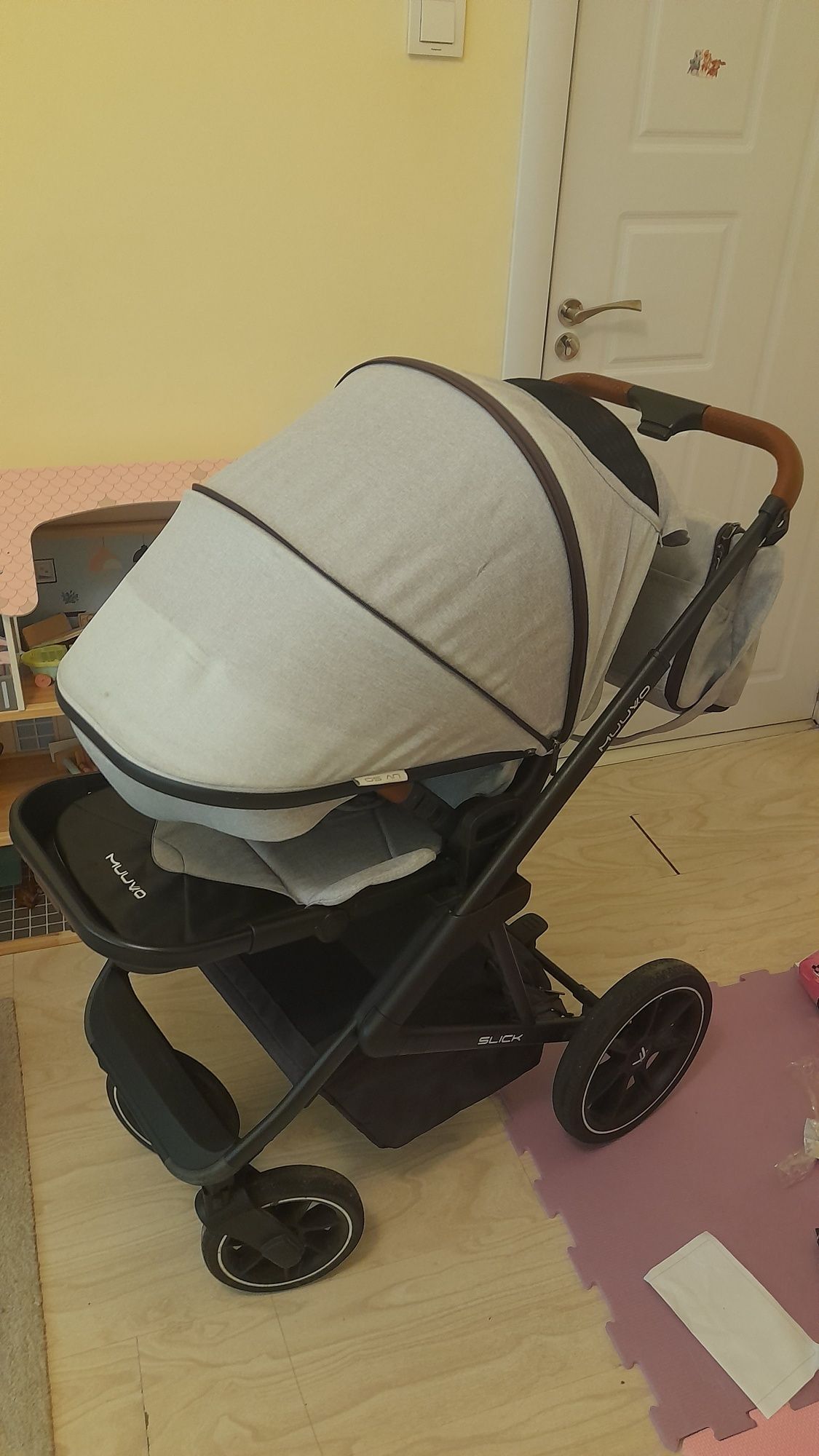 Бебешка количка Muuvo Slick  2 в 1 - Grey Lush