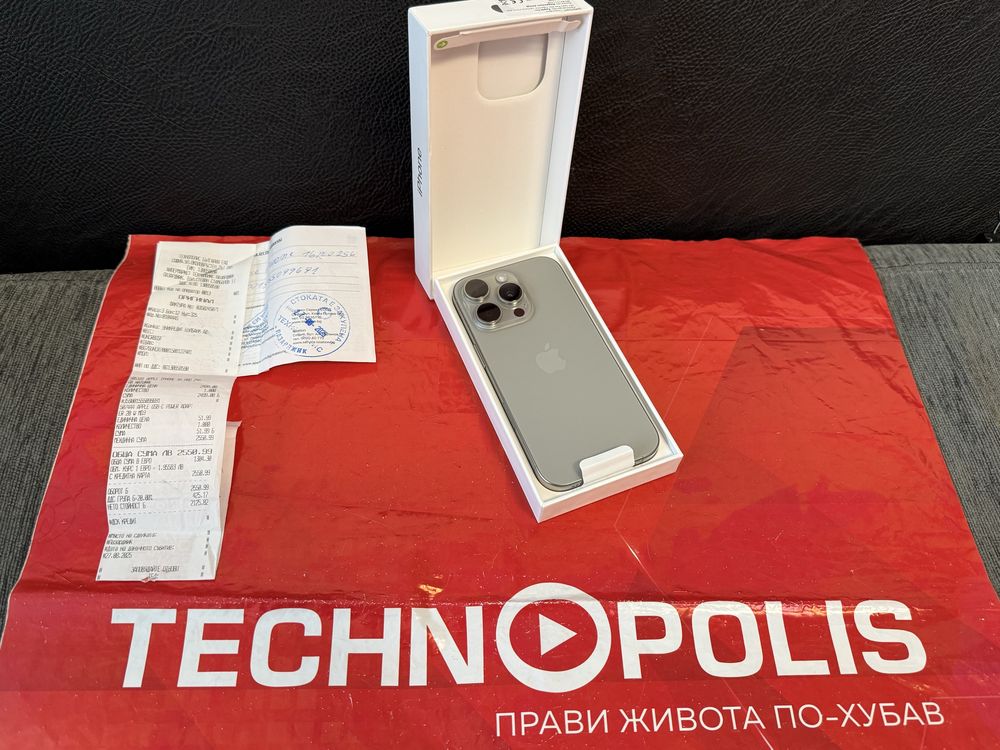 ЧИСТО НОВ 256GB iPhone 16 Pro Technopolis Гаранция 2027 Natural