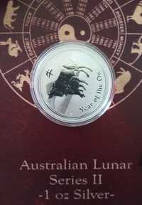 Австралийски сребърни лунари. Година на Бика 2009 г. и на Змията 2013