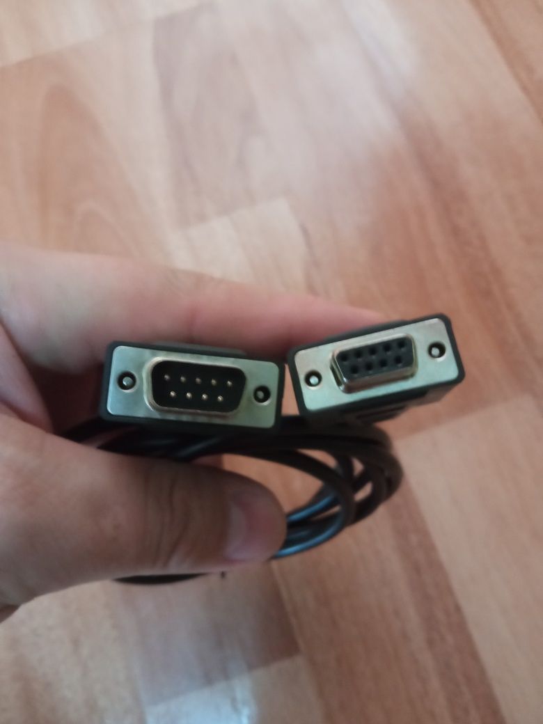 Нуль-модемный кабель RS232 DB9 COM папа-мама 1.8м