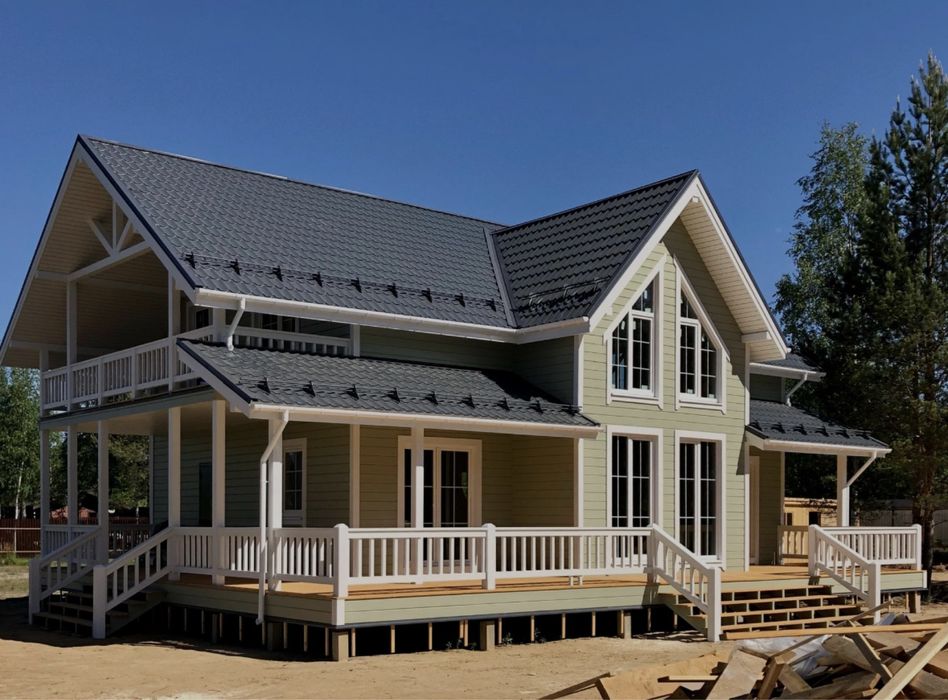 Строительство Каркасных домов. Кровля крыш. Обшивка Вогонкой. Террасы