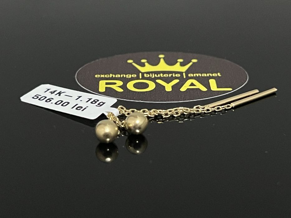 Bijuteria Royal CB : Cercei lungi aur 14k 1,18 grame