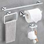 Set de accesorii pentru baie DUFU, format din 4 piese, Chromate
