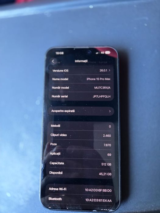 Se vinde iphone 15 PRO MAX 512