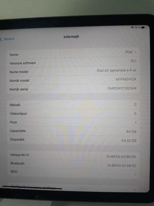 aipad air genratia a 4 a (m3) star amanet