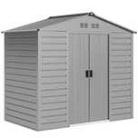 Градинска барака Outsunny 2,43 м² 213 x 131 x 192см с двускатен покрив