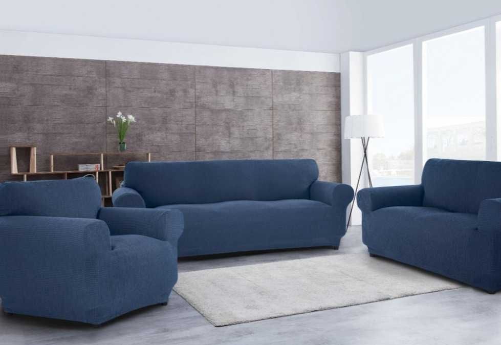 Комплект калъфи за триместен диван,  двуместен диван и фотьойл