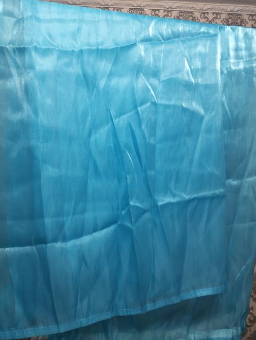 Тюль из органзы бирюзового цвета новая