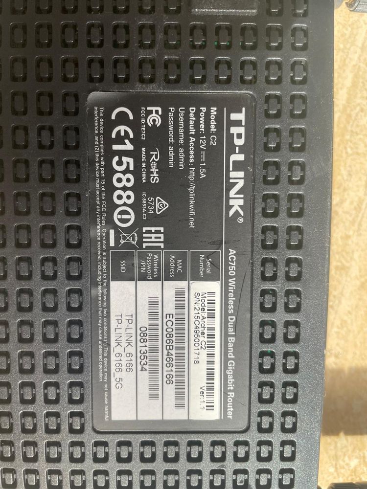 Modem / router Tp link AC750 C2 dual band 2.4 si 5 Ghz