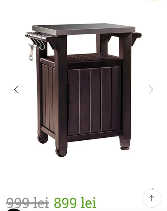 Dulap terasa exterior, blat lucru inox, BBQ