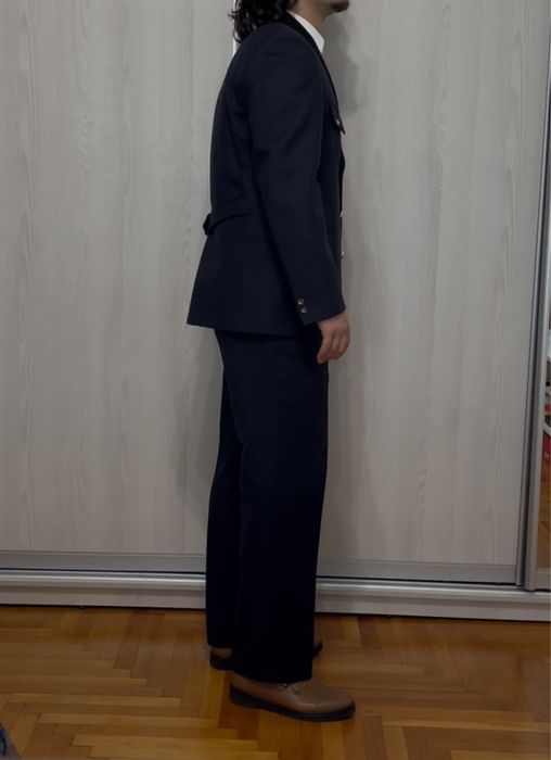 Costum intreg din lână, bleumarin, stil bavarez