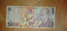 Bancnota 5000 lei Blaga 1998 seria 005A