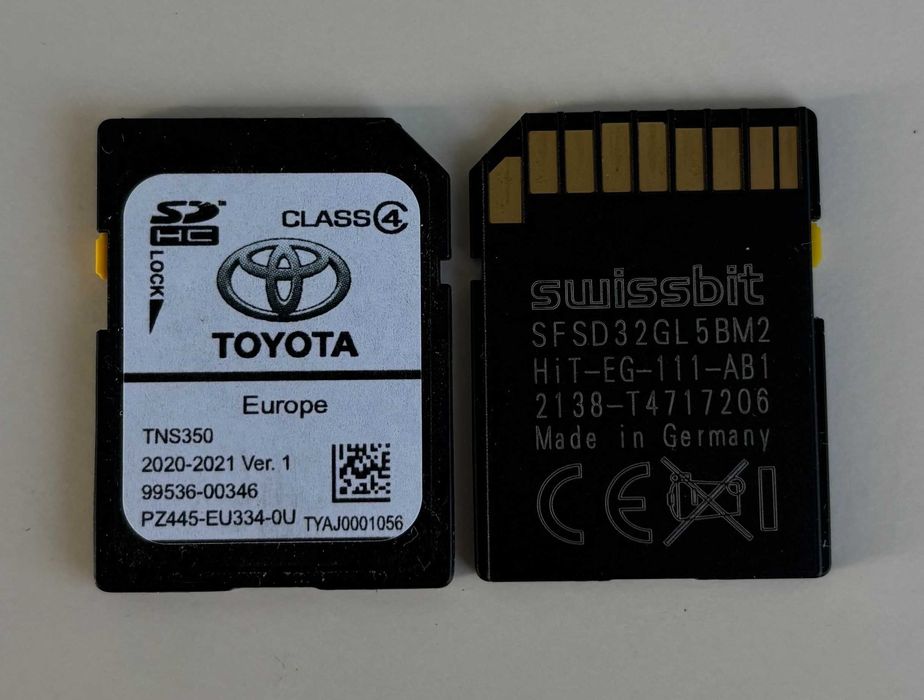 2021 V1 Ново Toyota Навигационна SD card TNS350 Europe Сд Карта Тойота