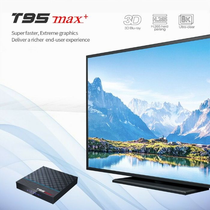 Тв бокс T95MAX+ CPU: Amlogic S905X3 4/32GB Tv Box android 9 tv box