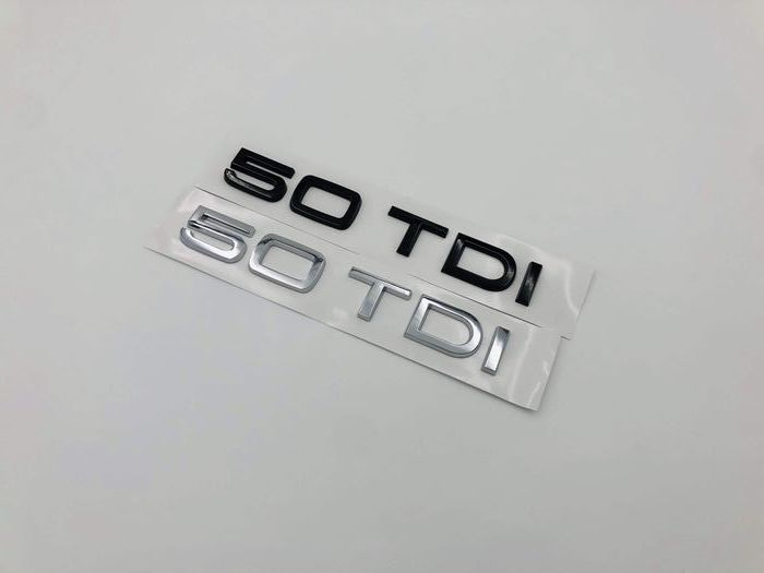 Emblema Audi 50 TDI spate crom