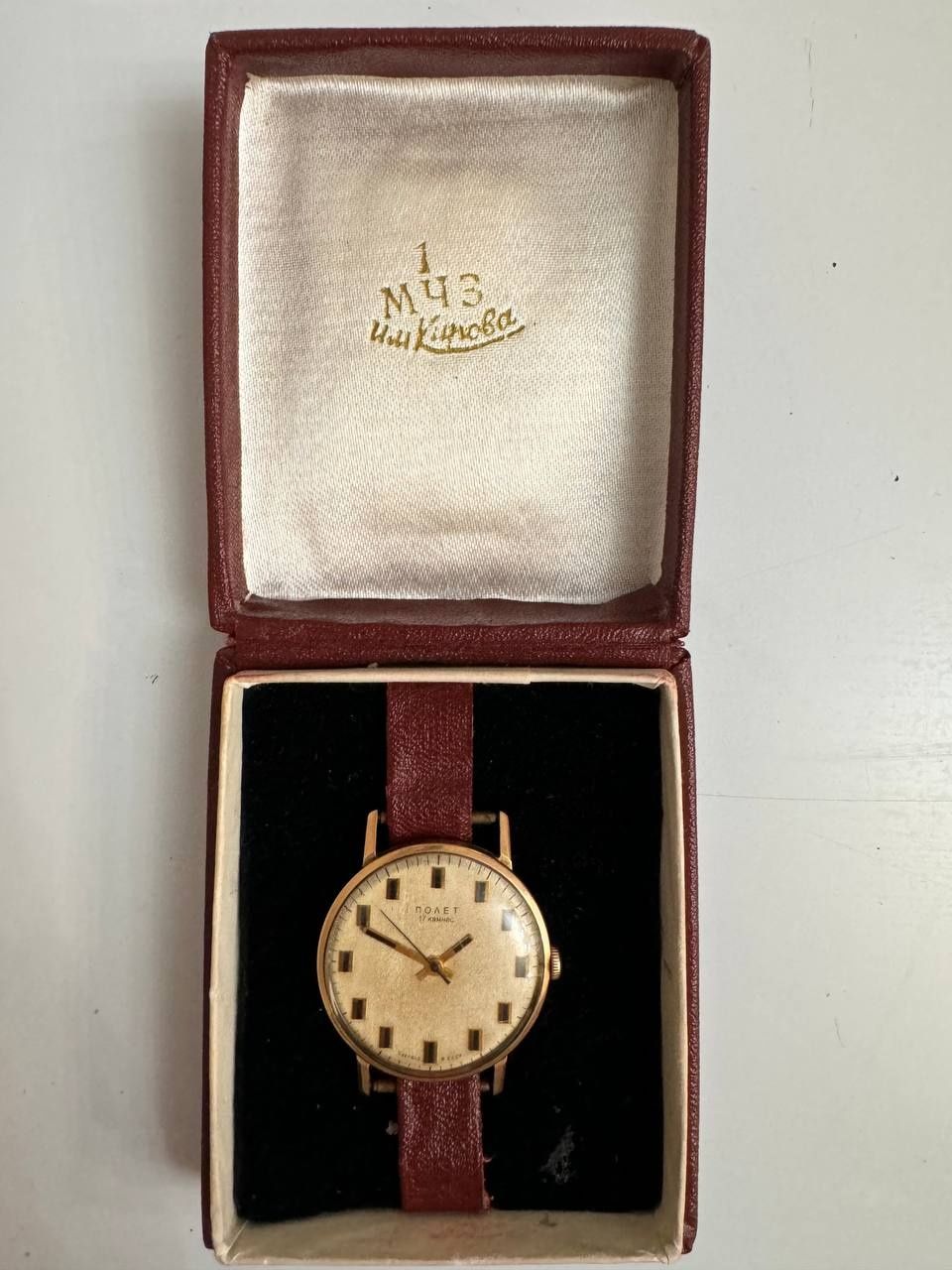 Золотые старинные наручные часы Полёт, раритет - СССР