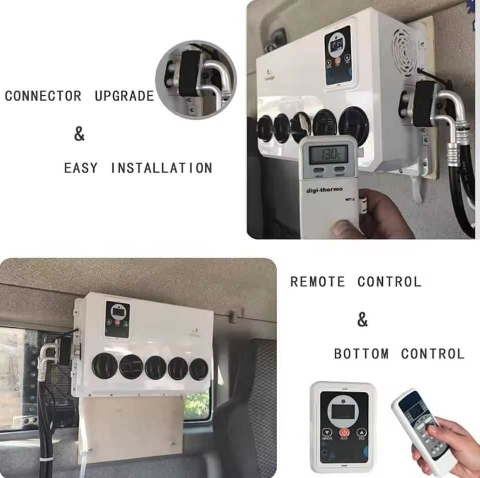 Електрически климатик за каравана, камион, багери, бусове 12V, 24V