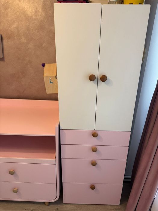 Set comodă și dulap cameră fetiță Ikea